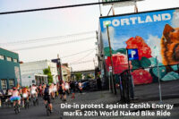 Die-in protest against Zenith Energy marks 20th World Naked Bike Ride A 