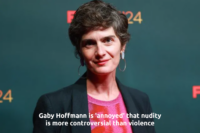 Gaby Hoffmann is -annoyed- that nudity is more controversial than violence 