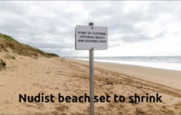 Nudist beach set to shrink 